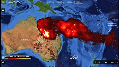 Hunga Tonga Volcano Will Cool The Earth - Preliminary Measurements Estimate 39 km Eruption Cloud