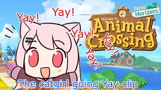 vtuber Bell Nekonogi - Yaay clip [Animal Crossing New Horizons]