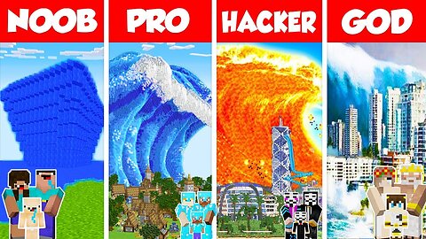 Minecraft OPTIMUS PRIME STATUE HOUSE BUILD CHALLENGE - NOOB vs PRO vs HACKER vs GOD / Animation