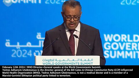 Tedros | "Let Me Be Clear, WHO Did Not Impose Anything On Anyone During the COVID Pandemic, Not Lockdowns, Not Mask Mandates, Not Vaccines Mandates. We Don't Have the Power to Do That. We Don't Want It & We Are Not Trying to Get It.&quo