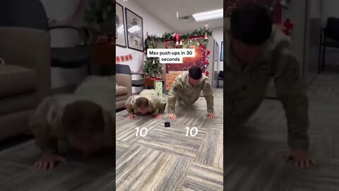 US Army Officer Candidate VS Enlisted max pushups #shorts