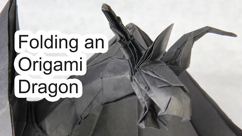 Making an origami dragon / preparing for the giveaway