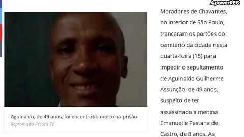 REVOLTANTE: População impede enterro do suspeito de matar Emanuelle