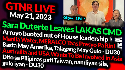 Sara Leaves LAKAS CMD, Arroyo Booted, Basta May Amerika, May Gulo -DU30 - GTNR with Ka Mentong