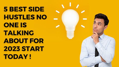 5 Best Side Hustles No One Is Talking About For 2023 Start Today !