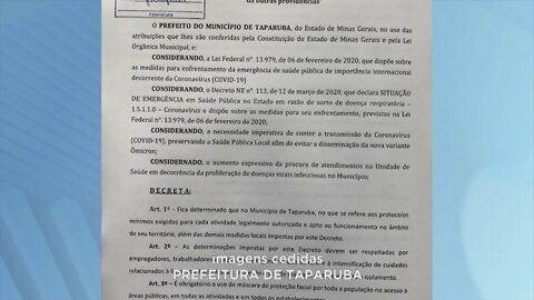 Vale do Rio Doce: Taparuba publica Novo Decreto para frear velocidade de contágio da covid-19