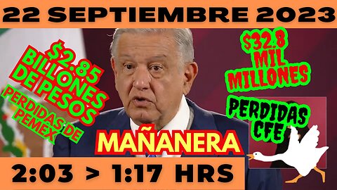 💩🐣👶 AMLITO | Mañanera *Viernes 22 de Septiembre 2023* | El gansito veloz 2:03 a 1:17.