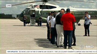 President Biden has arrived in Southwest Florida