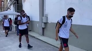Vasco chegando a São Januário para vencer o Santos
