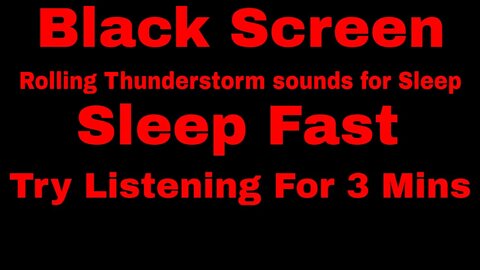 Heavy Rolling THUNDERSTORM Sounds for Sleeping Insomnia Relaxation| Fall Asleep Fast