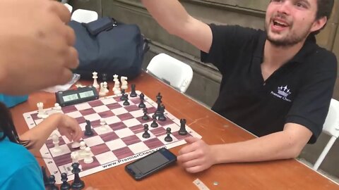 Markus Cuellar vs NM Evan Rabin (USCF 2200), Chess in Central Park, Bethesda Fountain, 9/14/2019