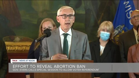 Gov. Tony Evers calls legislature to repeal 1849 abortion ban