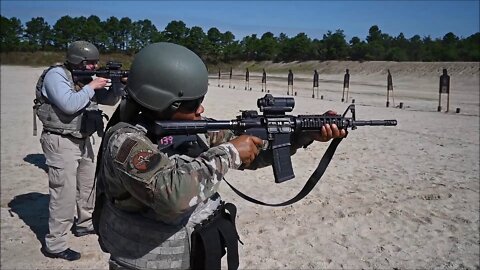 U.S. Air Force Airmen Conduct Weapons Range