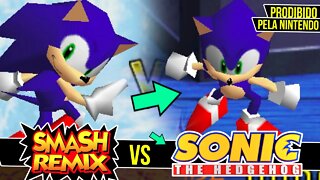 Mod Sonic Proibido pela NINTENDO | Smash Remix #shorts