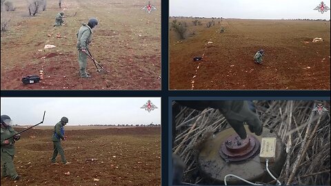 DEMINING 🇷🇺🇦🇲🇸🇾 Russian servicemen together with engineers of Armenia clear Aleppo province in Syria