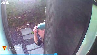 Woman Accidentally Hits Man With Door While Opening It | Doorbell Camera Video