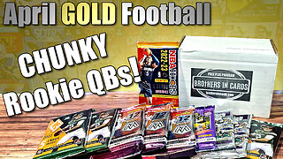 CHUNKY ROOKIE QBS! | Brothers In Cards Pack Plus Program GOLD Football Card Subscription Box - Trading Cards