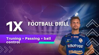 football drill to improve turning + passing ball control