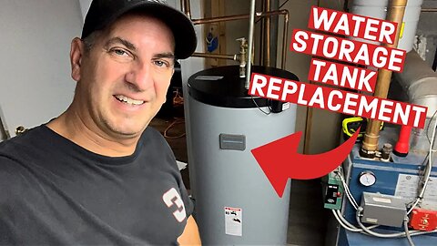 Changing Out A Hot Water Storage Tank In A Basement.