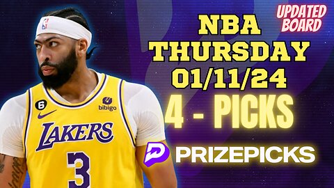 #PRIZEPICKS | BEST PICKS FOR #NBA THURSDAY | 01/11/24 | PROP BETS | #BESTBETS | #BASKETBALL | TODAY