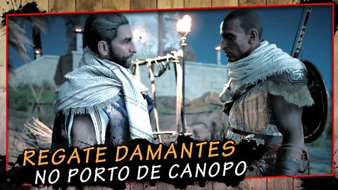 Assassin's Creed Origins, Resgate Damantes No Porto De Canopo - Gameplay PT-BR #6