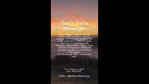 God’s Daily Message