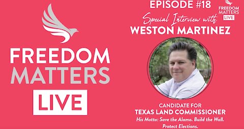 Weston Martinez for Texas Land Commissioner! Come hear what he has to say