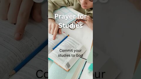 Prayer for Studies - Commit your studies to the Lord #shorts