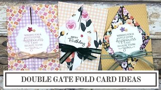 Double Gate Fold Card Ideas | Stampin' Up! Pansy Patch