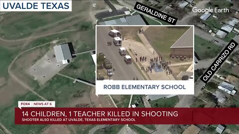 Texas governor: 14 students, 1 teacher dead in shooting at elementary school