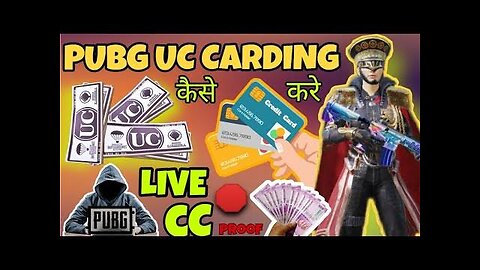 How To Do Carding In Pubg Mobile | How To Get Free Cc For Carding