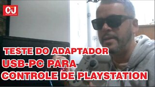 Teste do adaptador usb-pc para controle de Playstation