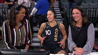 😂😳 Kelsey Plum Thinks Her Husband's Fav Player Is Her TEAMMATE! | Post Game Interview Las Vegas Aces