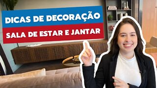 Dicas de DECORAÇÃO para Sala de Estar e Jantar integradas | 💙 Inspiração