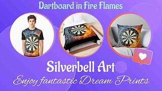 Dartboard in Fire Flames