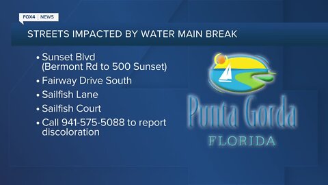 Boil water advisory in affect for Punta Gorda