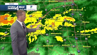 Strong winds and steady rain Monday morning