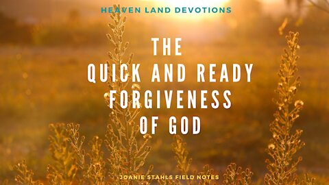 The Quick And Ready Forgiveness of God