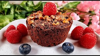 Dessert in 3 minutes / Eggless Oats Brownie / WITHOUT sugar