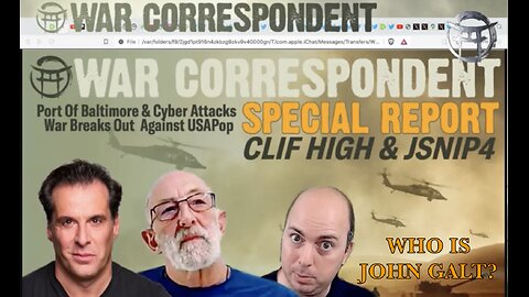 WAR CORRESPONDENT: SPECIAL REPORT WITH CLIF HIGH JSNIP4 & JEAN-CLAUDE TY JGANON, SGANON