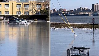 Harsh Weather Leaves Frozen Cars Stranded In Parking Lot