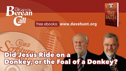 Did Jesus Ride on a Donkey, or the Foal of a Donkey? - In Defense of the Faith Radio Discussion