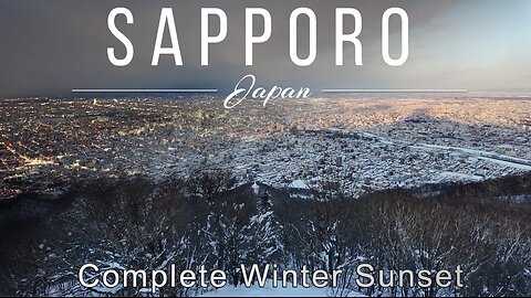 Sapporo Japan - Complete Winter Sunset