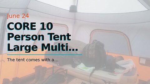 CORE 10 Person Tent Large Multi Room Tent for Family
