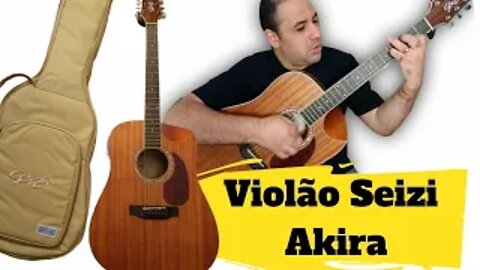 Violão Seizi Akira Mahogane/mogno Eletroacústico Folk s 242 ( COMPRE NA LOJALELE.COM )