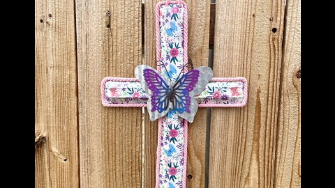 Dollar Tree Butterfly Cross