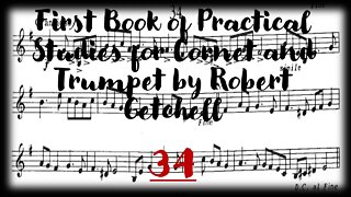 🎺 [GETCHELL 34] First Book of Practical Studies for Cornet and Trumpet by Robert Getchell