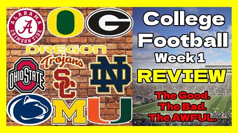 College Football Week 1 Review!