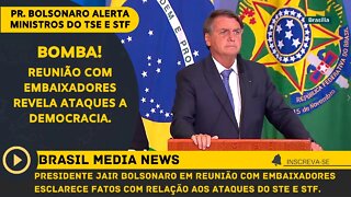 Presidente Bolsonaro esclarece fatos com embaixadores no Palácio da Alvorada. Assista!