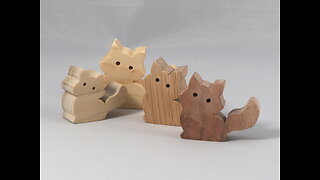 Wood Toy Kitten/Cat Cutout. Handmade, Stackable, Unfinished, Unpainted, and Ready to Paint